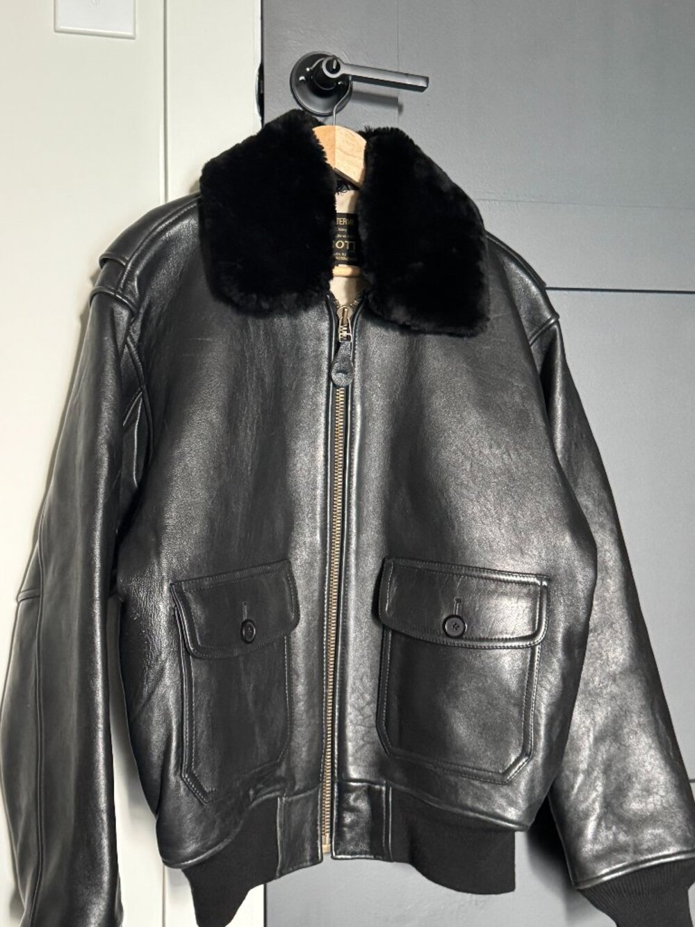 Schott NYC G1S G-1 Leather Flight Jacket